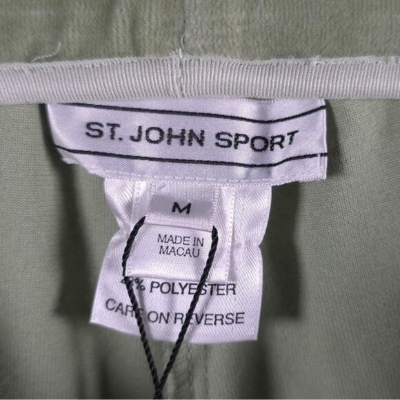 NWT ST. JOHN SPORT WILLOW Velvet Pull on Elastic Waist Straight Pants MEDIUM - Picture 4 of 11